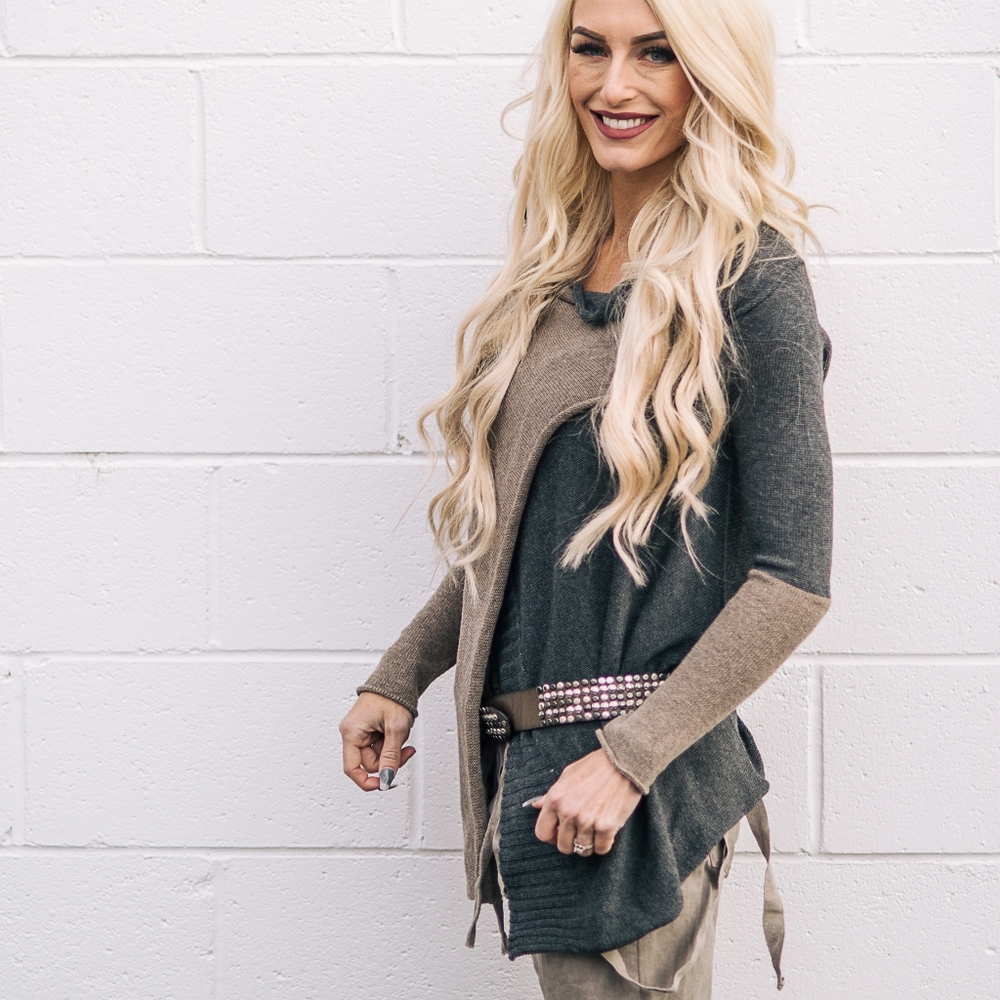 Italian color block sweater
